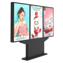 Narrow Edge Three 32 43 49 55 Zoll 2500 Nit Werbevideoplayer Totem Hohe Helligkeit Wasserdichter IP66-Stand-Au&szlig;enbildschirm