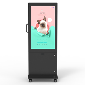 43-цалевы двухбаковы дысплей ВК-экран 1800 ніт Лічбавы стаячы партатыўны партатыўны рэкламны сігнал з двухбаковай батарэяй