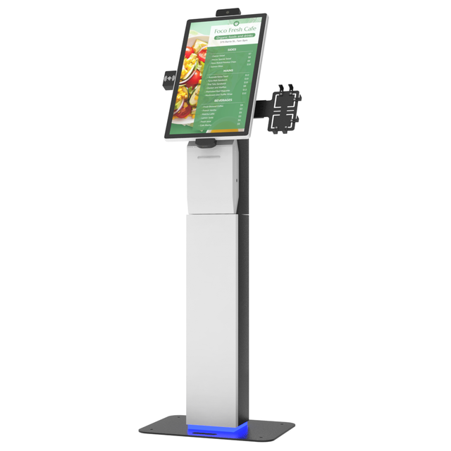 21 24 Inch Self Service Payment Ordering standing ac Kiosk for Cafes Restaurant