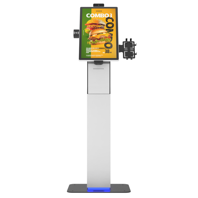 مطعم الوجبات السريعة شاشة تعمل باللمس POS Hlder NFC كشك الخدمة الذاتية للطابعة الحرارية