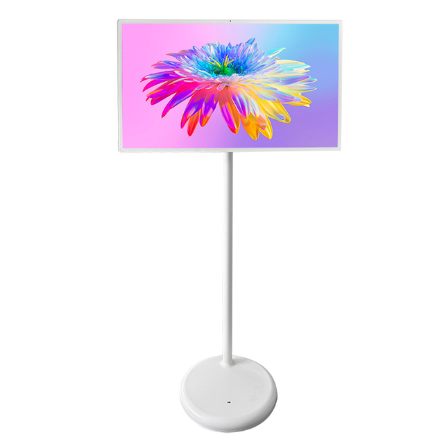 Tela de TV interativa com tela LCD m&oacute;vel port&aacute;til de rodas