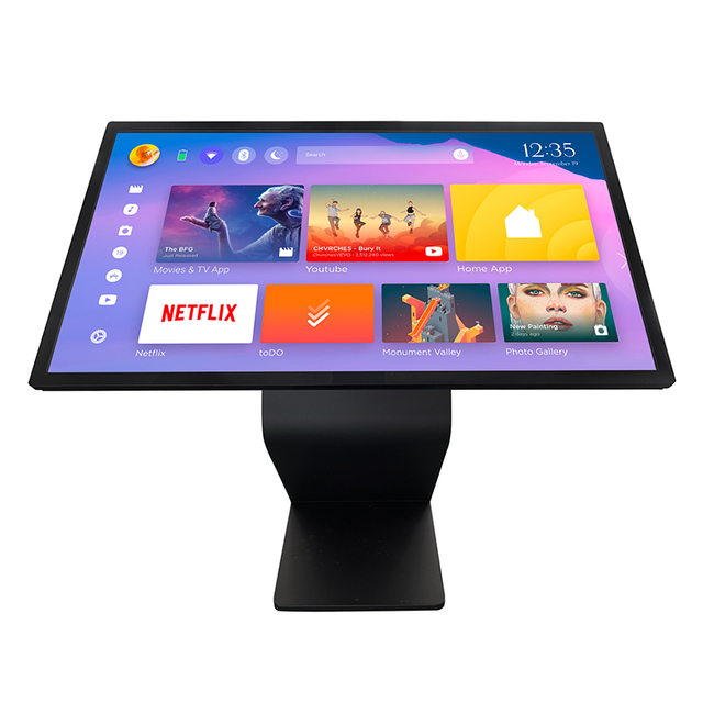 Digital Signage K Stil Horisontellt Stativ F&ouml;nster Touch 32-tumssk&auml;rm Sj&auml;lvbetj&auml;ningsinformation K Typ Kiosk