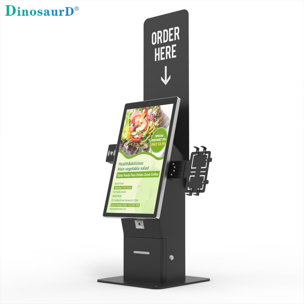 Design modular personalizar c&acirc;mera NFC pos titular terminal de bilhetes de restaurante impressora de pedidos de autoatendimento quiosque de pagamento com tela sens&iacute;vel ao toque