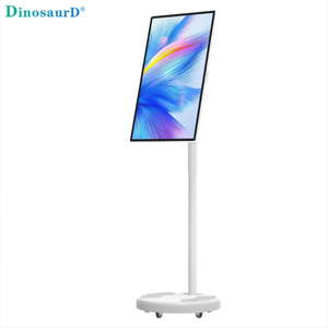 צג לבן מסך lcd אנדרואיד פרסום חכם דיגיטלי כושר נייד חכם אלחוטי wifi מעמד טלוויזיית מגע נייד מתגלגל