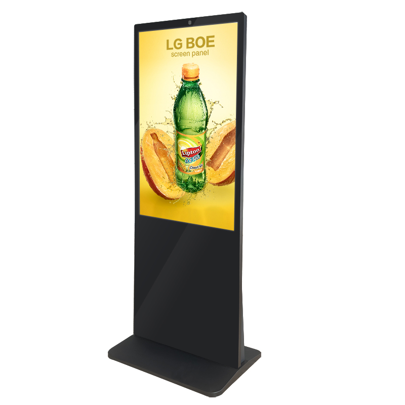 10 noktalı kapalı tam renkli lcd ekran dijital akıllı dikey reklam ekranı kapasitif dokunmatik zemin standı tabela