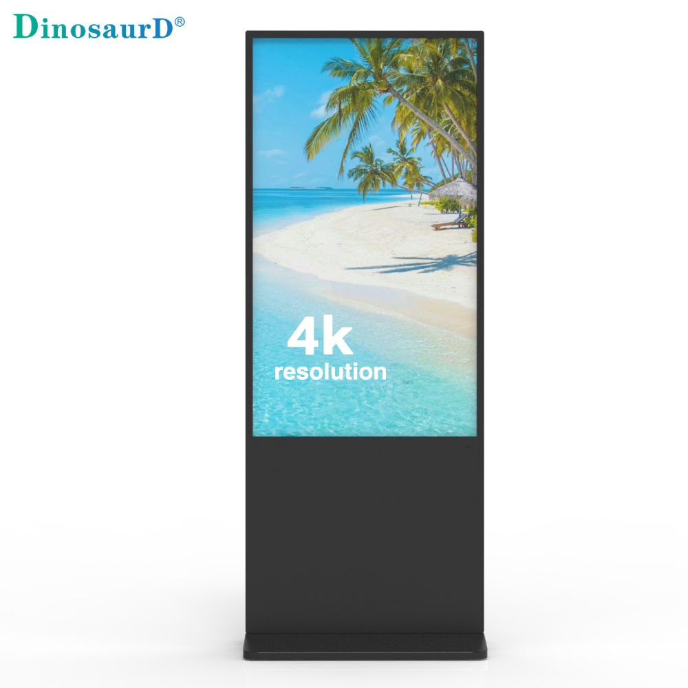 Ultra Thin 43 49 55 65 Inch Subway Station Airport Digital Signage Totem Touch 4K Indoor Lcd Floor Standing Advertising Propono