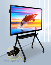 Fabrieksprijs 4K-resolutie Vergaderonderwijsapparatuur Vloer Zandramen Android Dubbel systeem Interactief flatpanel
