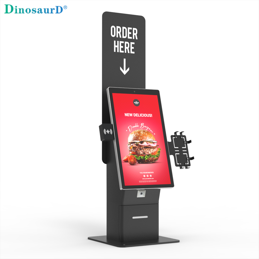 Design modular personalizar c&acirc;mera NFC pos titular terminal de bilhetes de restaurante impressora de pedidos de autoatendimento quiosque de pagamento com tela sens&iacute;vel ao toque