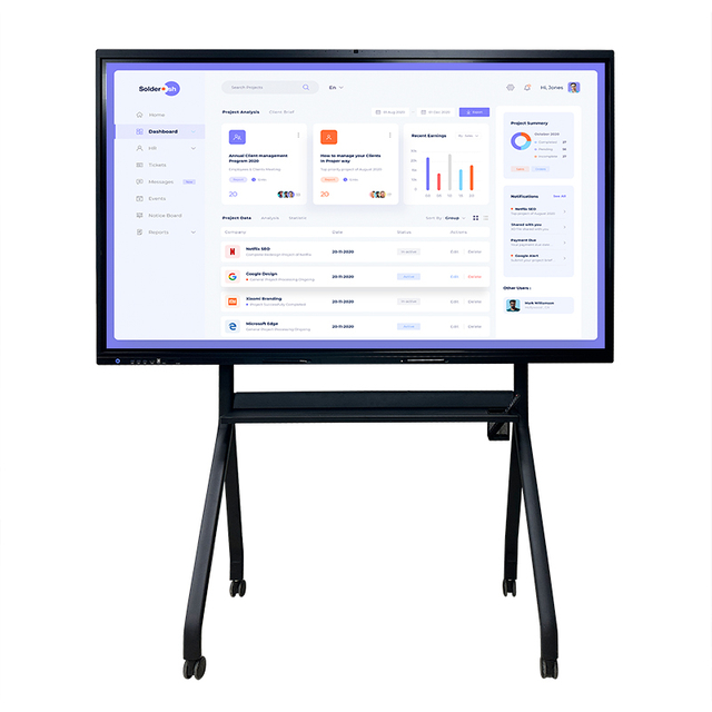 Gorąco sprzedający się 4K LCD Edukacyjne spotkanie dydaktyczne Wszystko w jednym wielodotykowym elektronicznym ekranie Inteligentna szkolna tablica interaktywna z panelem