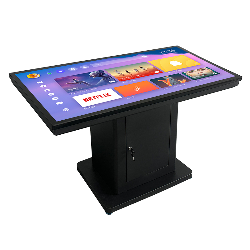 Table &agrave; &eacute;cran tactile Lcd d'int&eacute;rieur sur pied, 43 ou 55 pouces, interactif, syst&egrave;me Android ou Windows, caf&eacute; 4k, intelligent, &eacute;tanche, pour jeu