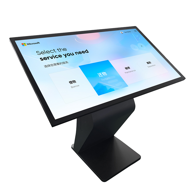 ho&euml; gehalte 32 43 50 55 65 raak K basismark advertensies horisontale vertoonskerm interaktiewe inligting wayfinding kiosk