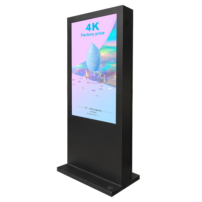 32 43 49 55 65 Inci 2500nit Tampilan Luar Lantai Berdiri Pemain Tahan Air Layar Lcd Luar Ruangan Digital Wifi Totem