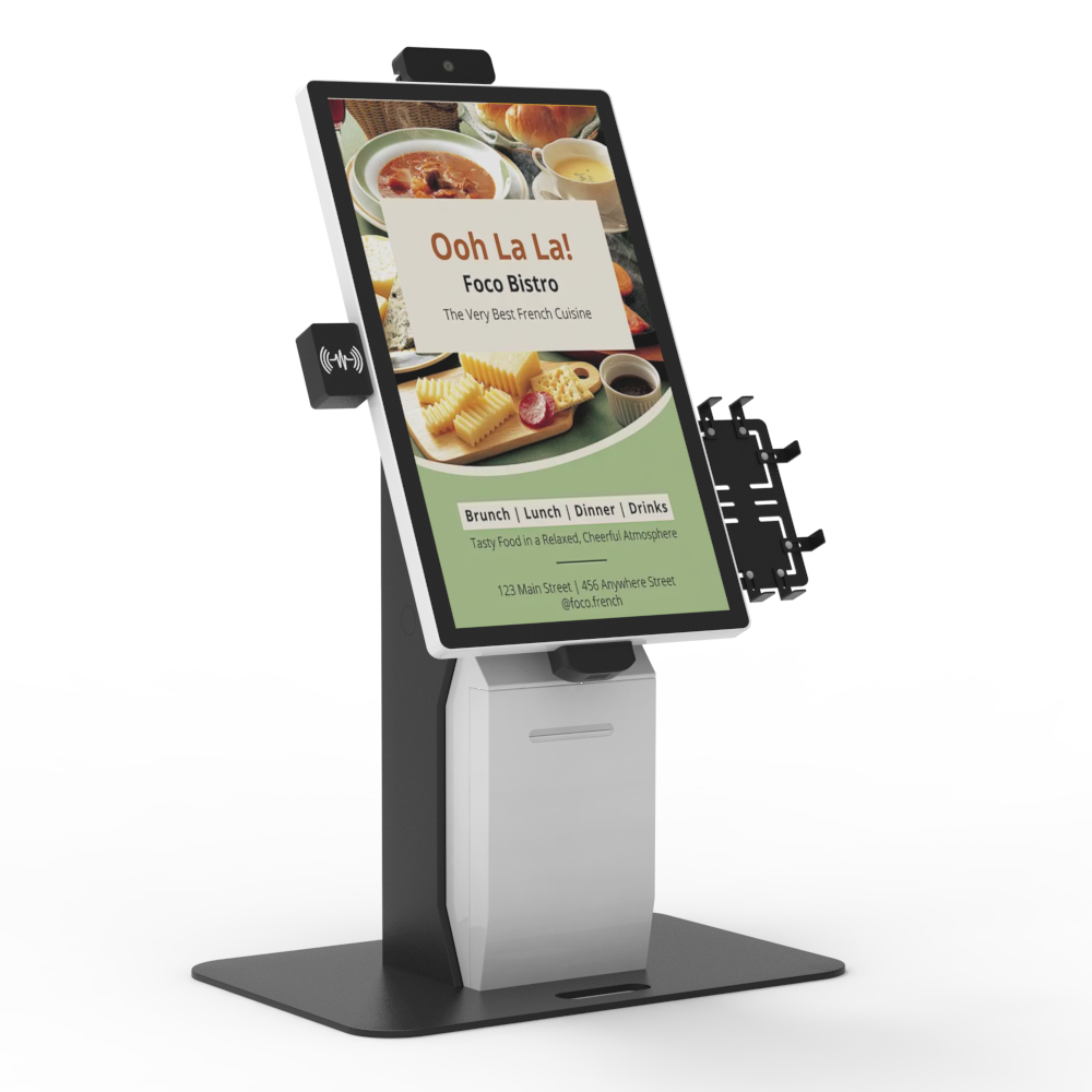 Touch da 21,5 pollici Self Check Out Ristorante automatico Hotel Store Ordinazione Desktop Android Tutto in uno Chiosco di pagamento self-service
