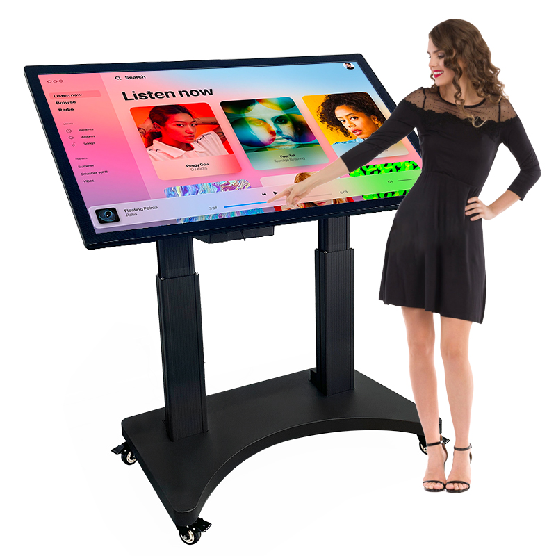 Monitor Flip 10 Punt Kapasitiewe Waterdigte Intelligente Multi Touch Konferensie Interaktiewe Vertoning Lcd Ligskerm Tafel