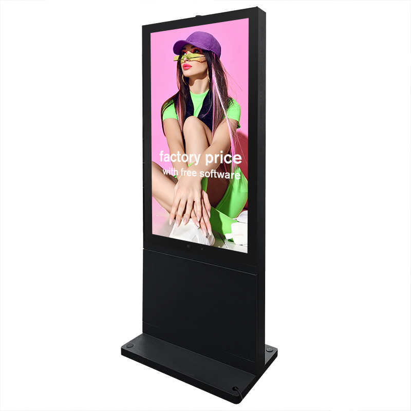 Адкрыты Воданепранікальны IP 65 2500ніт Высокая яркасць LCD Ёмістны сэнсарны экран Wifi Рэклама Digital Signage