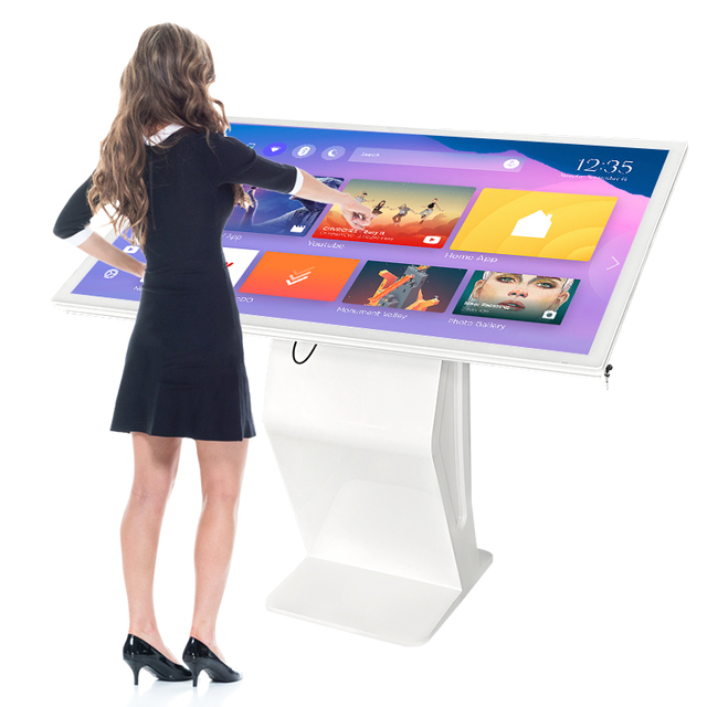 43 55 65 Zoll Mall Shopping Werbung All-in-One-LCD-Display-Monitor Touchscreen K-f&ouml;rmiger interaktiver Informationskiosk