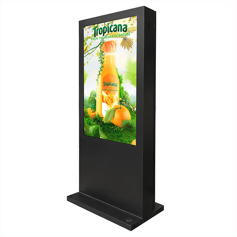 Metal Kasa Sertleştirilmiş Cam Panel Dış Mekan Zemin Ayaklı Dijital Kiosk